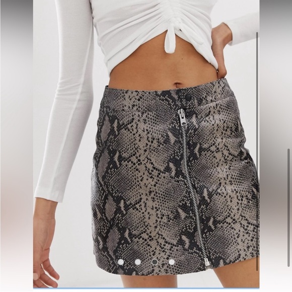 All Saints Lena Oba snakeskin skirt - Picture 7 of 15